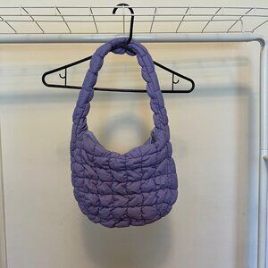 LIKE NEW Lavender Quilted Shoulder Bag